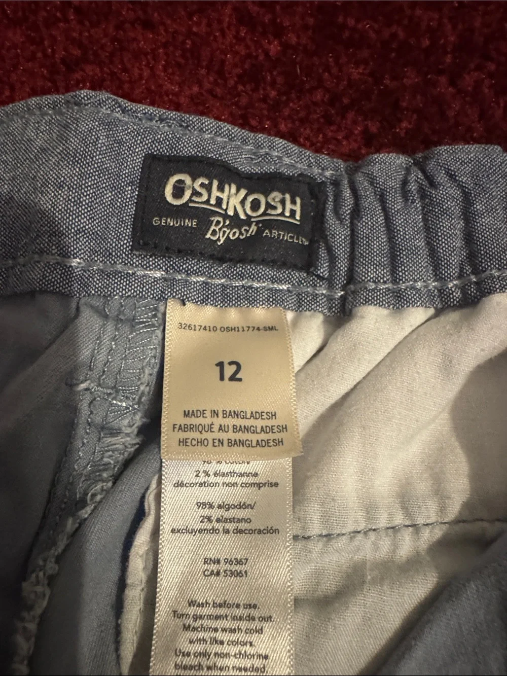 OshKosh B'gosh Boys' Light Gray Chinos